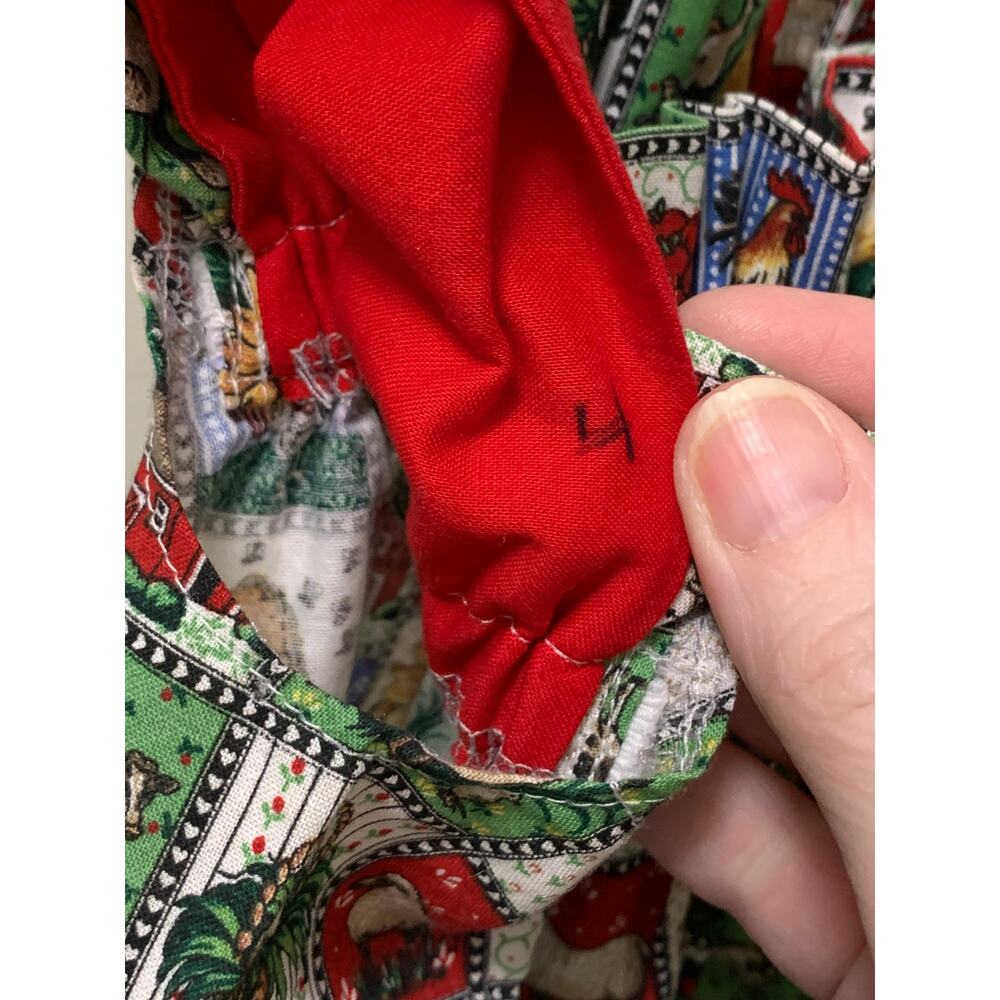 Handmade dress chickens bees farm Sz 4 M - Picture 5 of 10